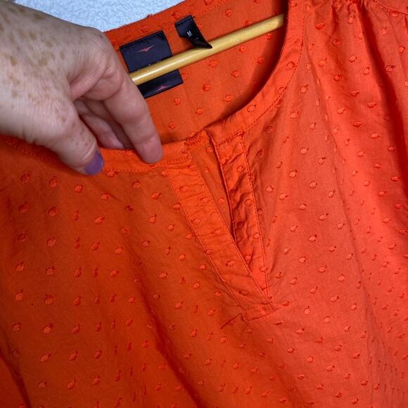 Rafaella V-Neck Tie Bottom Orange Dots Medium - Picture 3 of 6